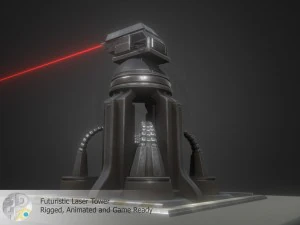 futuristic laser tower 3D Model