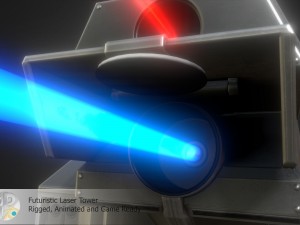 futuristic laser tower 3D 模型