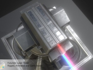 futuristic laser tower 3D 模型