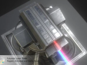 futuristic laser tower 3D Model