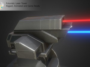 futuristic laser tower 3D 模型
