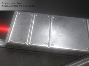 futuristic laser tower 3D 模型