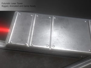 futuristic laser tower 3D Model