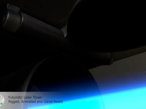 futuristic laser tower 3D 模型