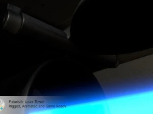 futuristic laser tower 3D Model