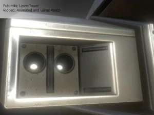 futuristic laser tower 3D Model