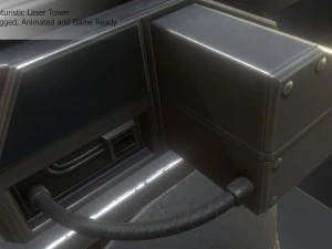 futuristic laser tower 3D Model