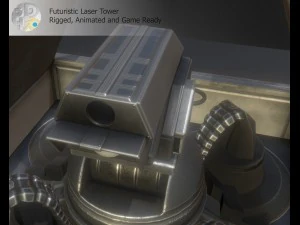 futuristic laser tower 3D Model