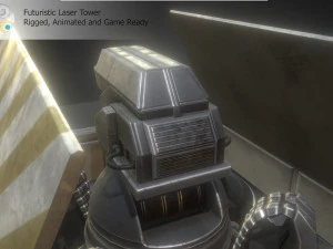 futuristic laser tower 3D Model