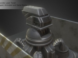 futuristic laser tower 3D 模型