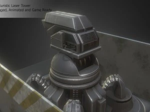 futuristic laser tower 3D Model