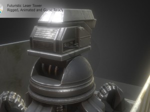 futuristic laser tower 3D 模型