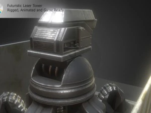 futuristic laser tower 3D Model