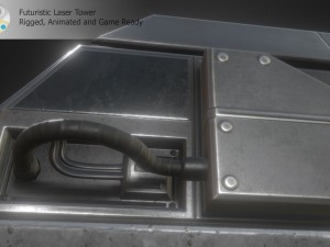 futuristic laser tower 3D 模型