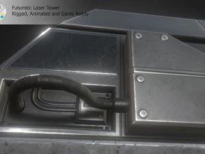 futuristic laser tower 3D Model