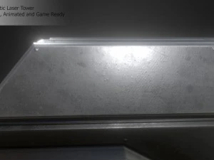 futuristic laser tower 3D Model