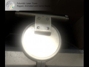 futuristic laser tower 3D 模型