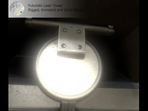 futuristic laser tower 3D Model