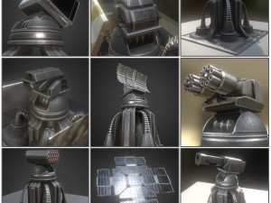 futuristic tower set 3D Models
