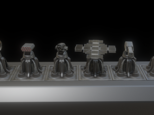futuristic tower set 3D Модель