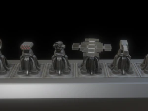 futuristic tower set 3D Model