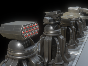 futuristic tower set 3D Модель