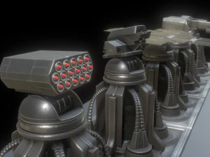 futuristic tower set 3D Model
