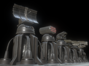 futuristic tower set 3D Модель