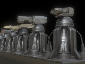 futuristic tower set 3D Model