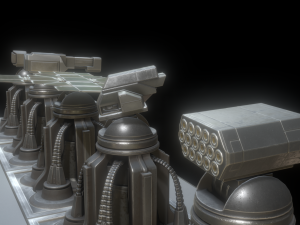 futuristic tower set 3D Модель