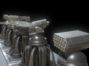 futuristic tower set 3D Model