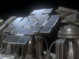 futuristic tower set 3D Модель