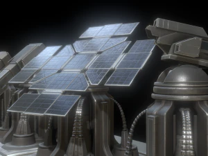futuristic tower set 3D Model