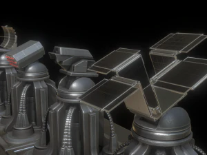 futuristic tower set 3D Model