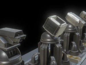 futuristic tower set 3D Model