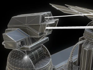 futuristic tower set 3D Model