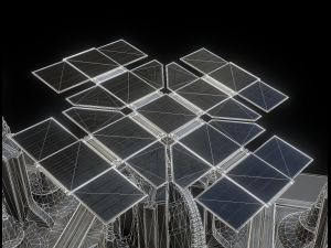 futuristic tower set 3D Модель