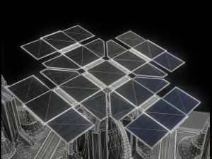 futuristic tower set 3D Model
