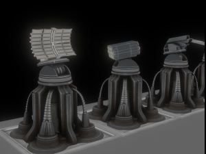futuristic tower set 3D Модель