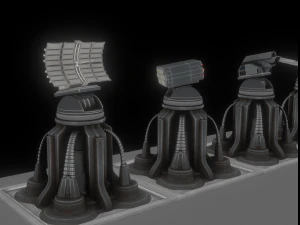 futuristic tower set 3D Model