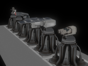 futuristic tower set 3D Модель