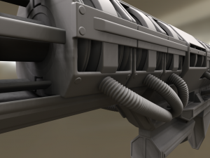 rail high poly version Modelo 3D