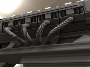 rail high poly version Modelo 3D