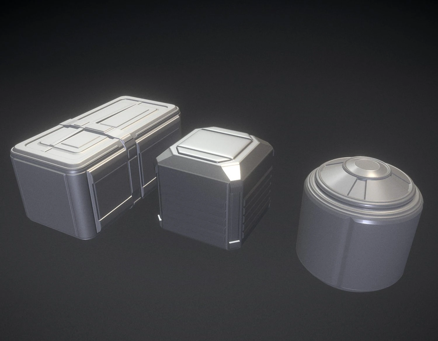 sci-fi props high poly version 3D Model .c4d .max .obj .3ds .fbx .stl .blend 