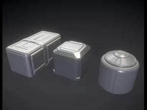rekwizyty sci-fi w wersji high-poly Model 3D