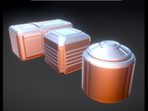sci-fi props high poly version Model 3D