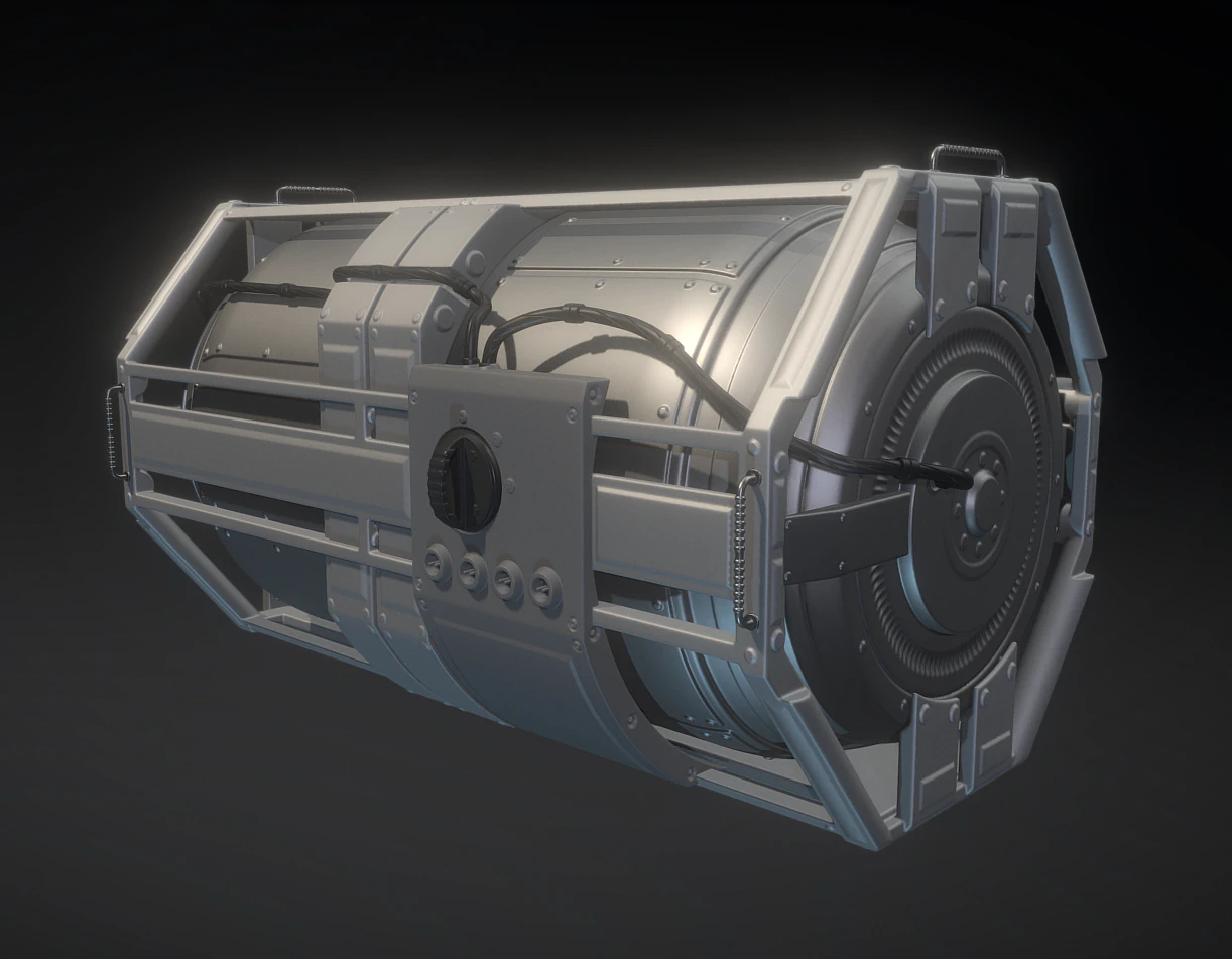 emergency backup generator high poly 3D Model .c4d .max .obj .3ds .fbx .stl .blend 