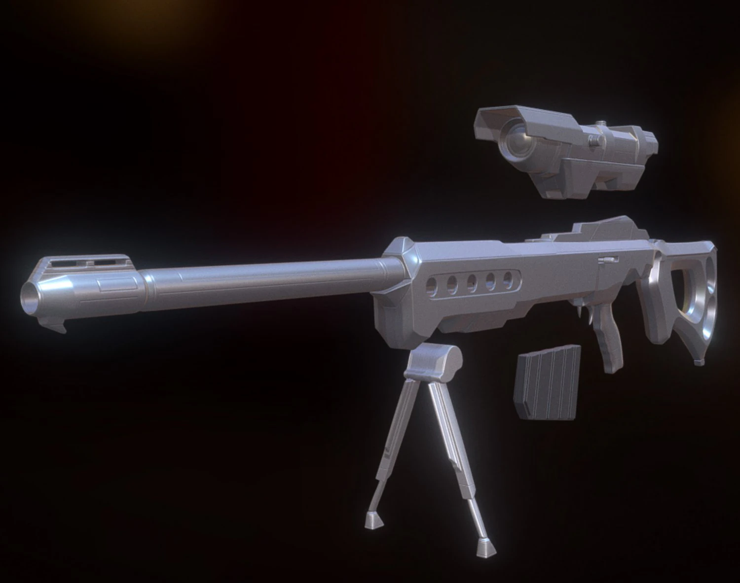 sniper rifle ksr-29 high poly version 3D Model .c4d .max .obj .3ds .fbx .stl .blend 