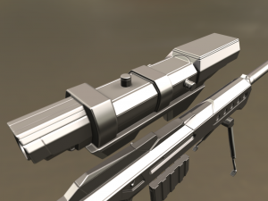 sniper rifle ksr-29 high poly version 3D-Modell