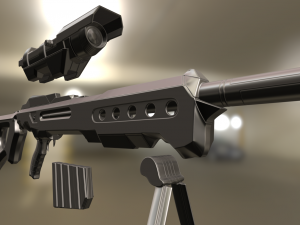 sniper rifle ksr-29 high poly version 3D-Modell